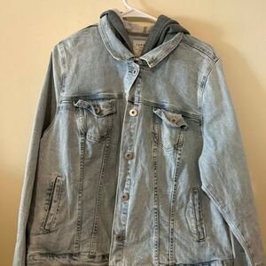 Torrid Light Blue Denim Jacket with Hood